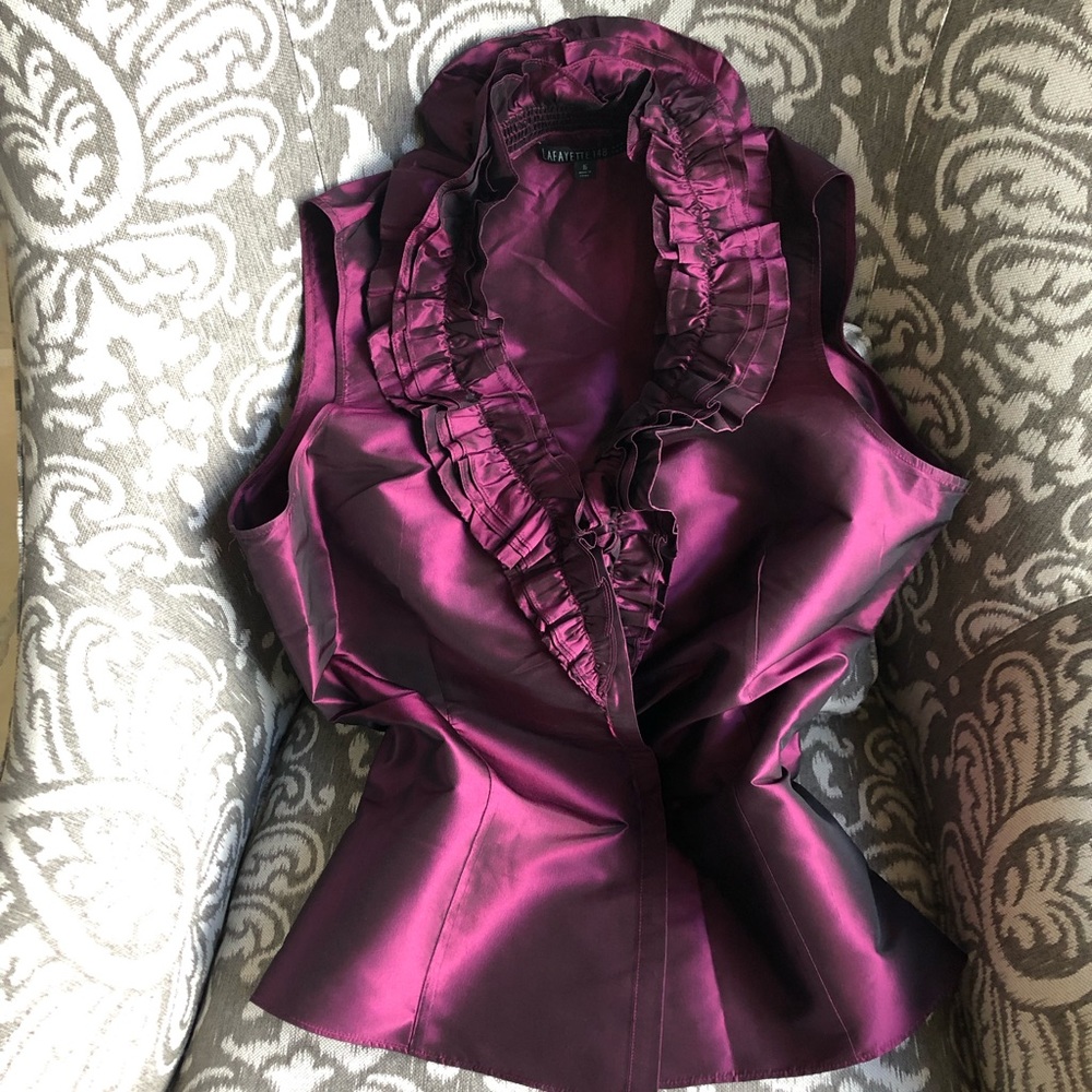 🇫🇷LAFAYETTE 148 Silk Blouse: Stunning! 🇫🇷.